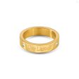 Guy Laroche Aurore Ladies Gold Plated Ring With Crystals Size 52 on Sale