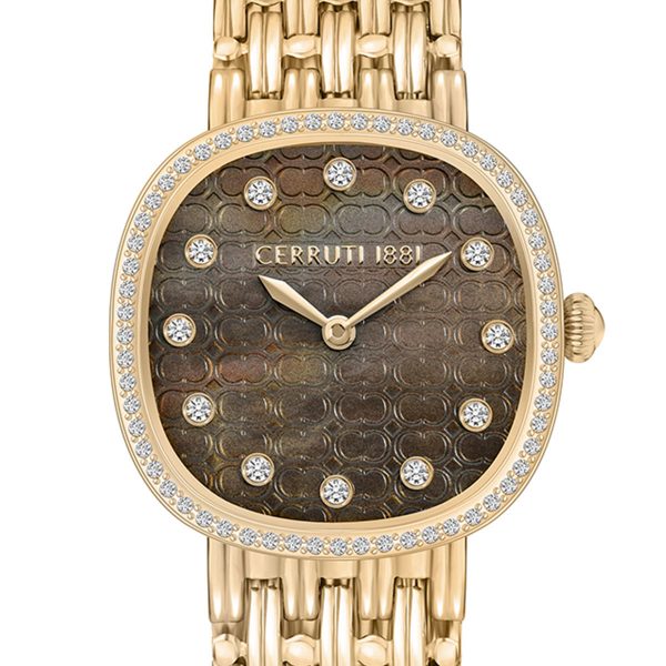 Cerruti 1881 Gresta Women Brown Dial Gold Tone Watch Online now