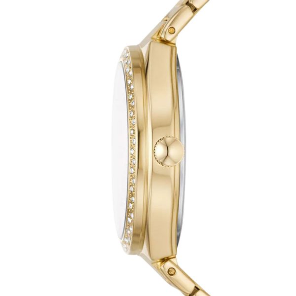 Fossil Women s Ashtyn Three-Hand Date Gold-Tone Stainless Steel Watch on Sale