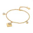 Guy Laroche Grace Ladies Gold Plated Bracelet With Crystals For Discount