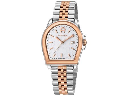 Aigner Verona Men s Silver Rose Gold Watch Sale