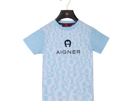 Aigner Kids Boy s Blue T-Shirt For Sale