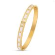 Guy Laroche Grace Ladies Gold Plated Bangle Wirh MOP & Crystals Hot on Sale