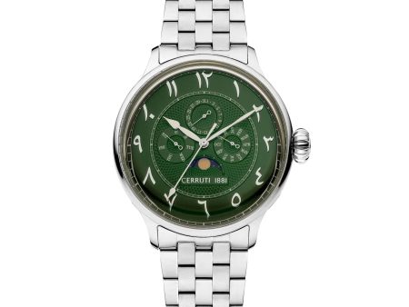 Cerruti 1881 Men s Dervio Green Dial Round Analog Watch For Sale