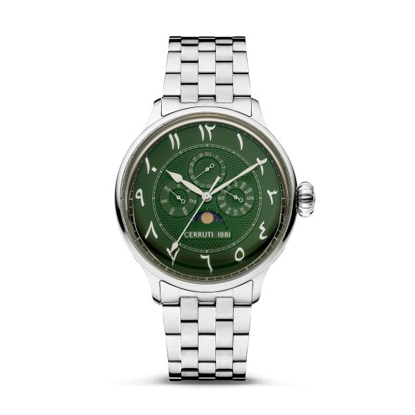 Cerruti 1881 Men s Dervio Green Dial Round Analog Watch For Sale