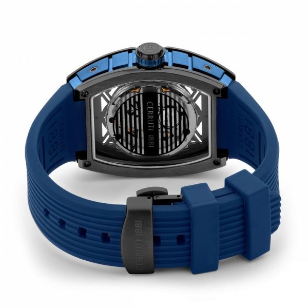 Cerruti 1881 Ovaro Men s Analog Blue Rubber Strap Watch Online now