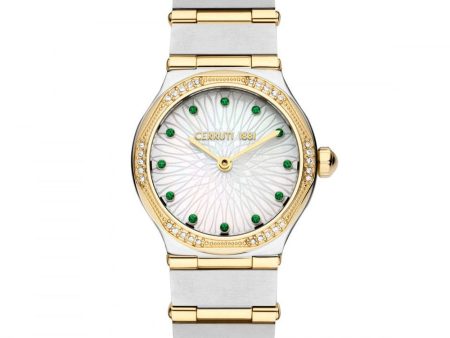 Cerruti 1881 Rendinara Women s White MOP Dial Gold and Silver Watch Online