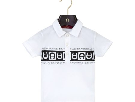 Aigner Kids Baby Boy s Polo White T-shirt Sale