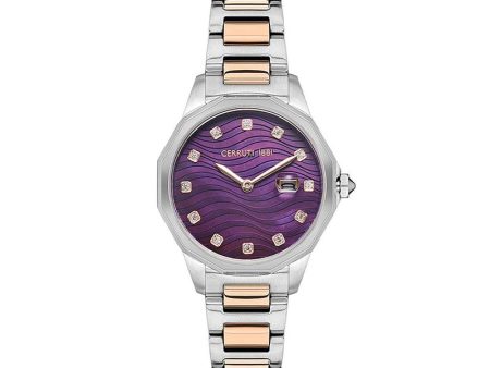 Cerruti 1881 Jesina Women s Purple Dial Watch For Sale