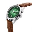 Cerruti Cavareno Men s Green Dial Brown Leather Strap Watch Cheap