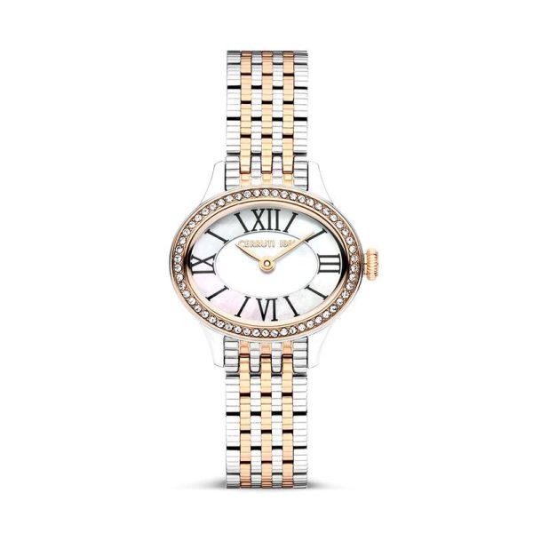 Cerruti 1881 Women s White MOP Dial Silver Rose Gold Watch For Cheap