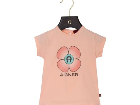 Aigner Kids Baby Girl s Peach T-Shirt Online