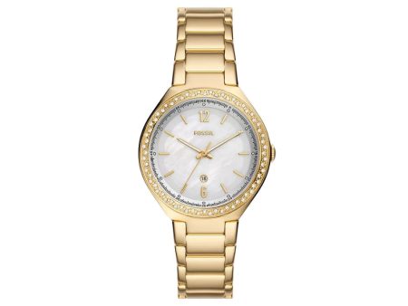 Fossil Women s Ashtyn Three-Hand Date Gold-Tone Stainless Steel Watch on Sale