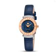 Guy Laroche Betty Ladies Blue MOP Dial Stainless Steel Rose Gold Case Blue Leather Starp Watch For Discount