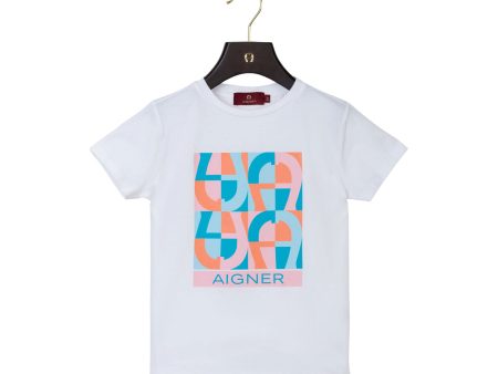 Aigner Kids Girl s White T-Shirt on Sale