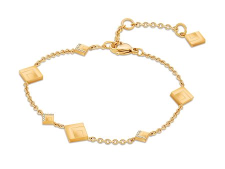 Guy Laroche Audrey Ladies Gold Plated Bracelet With Crystals on Sale