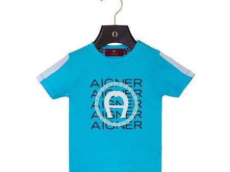 Aigner Kids Baby Boy s Blue T-Shirt For Cheap