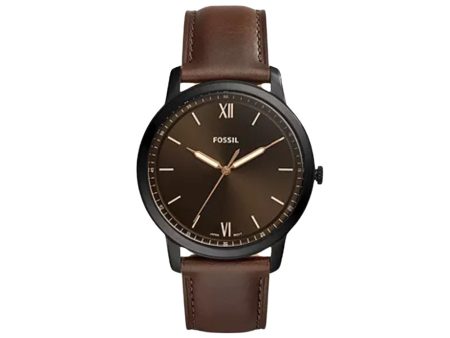 Fossil Men s Minimalist Three-Hand Brown Leather Watch Online Sale