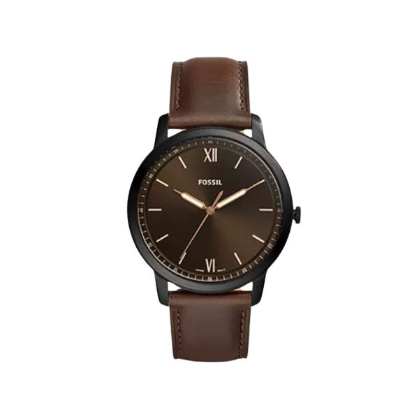 Fossil Men s Minimalist Three-Hand Brown Leather Watch Online Sale