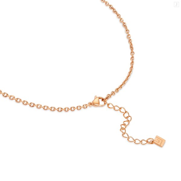 Guy Laroche Ambre Ladies Rose Gold Necklace with MOP & Crystals For Discount