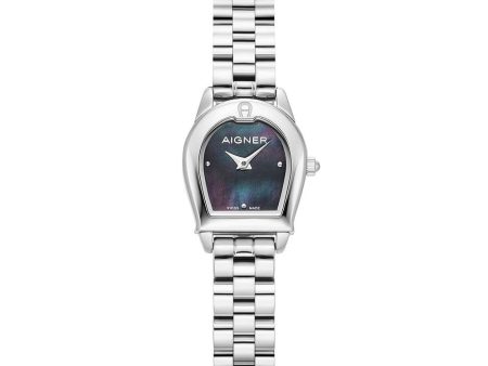 Aigner Molfetta Women s Black MOP Dial Stainless Steel Watch Online now