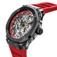 Cerruti 1881 Razzuolo Men s Sport Automatic Red Silicone Starp Watch Sale