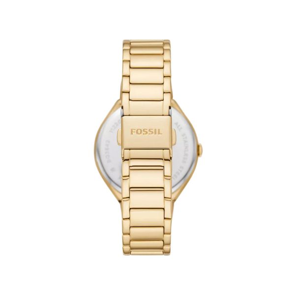 Fossil Women s Ashtyn Three-Hand Date Gold-Tone Stainless Steel Watch on Sale