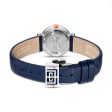 Guy Laroche Betty Ladies Blue MOP Dial Stainless Steel Rose Gold Case Blue Leather Starp Watch For Discount