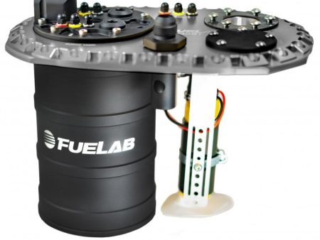 Fuelab Quick Service Surge Tank w 49442 Lift Pump & Twin Screw 500LPH Brushless Pump - Titanium For Discount