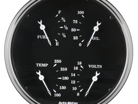 Auto Meter Gauge Quad 5in 0E-90F Elec Old Tyme Black Online Sale