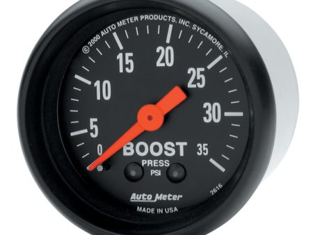 Autometer Z Series 52mm 0-35 PSI Mechanical Boost Gauge Online