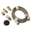 Autometer #4 Braided SS Line (-4AN) 3ft 1 8in NPT Fittings on Sale