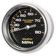 Autometer Gauge Speedometer 3-3 8in 80MPH Mechanical Marine Carbon Fiber Fashion