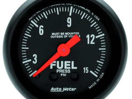 Autometer Z Series 2-1 16in 15 PSI Mechanical Fuel Pressure Gauge Sale