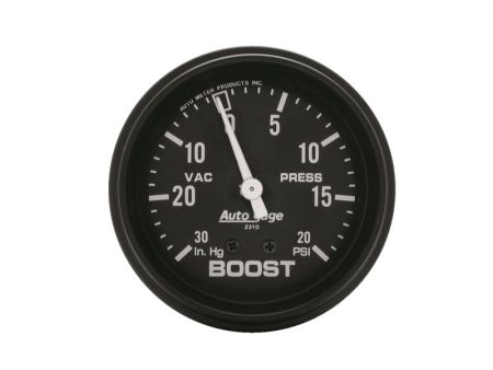 Autometer Black 2-5 8in 30 In Hg-Vac   20 PSI Mechanical Vacuum Boost Gauge For Cheap