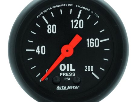 Autometer Z Series 52mm 0-200 PSI Mechanical Oil Pressure Gauge Supply